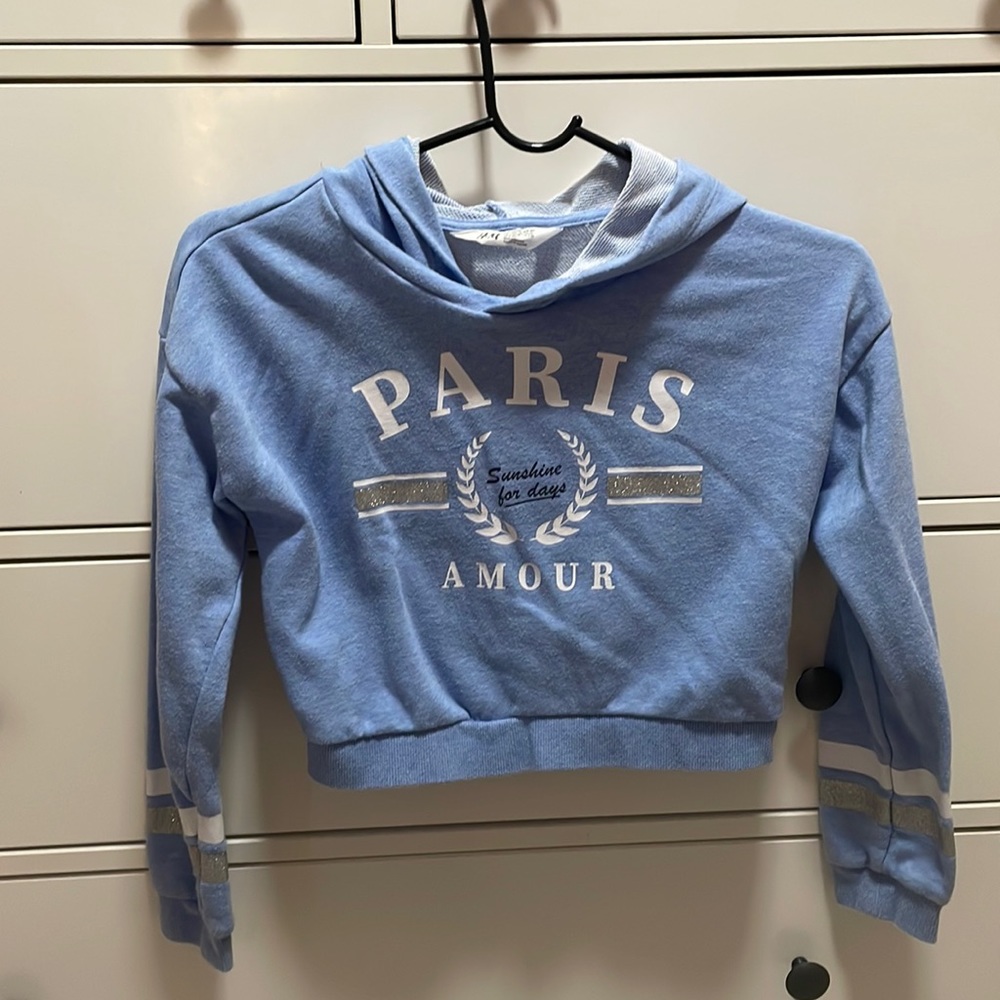 Girls crop top hoodie
